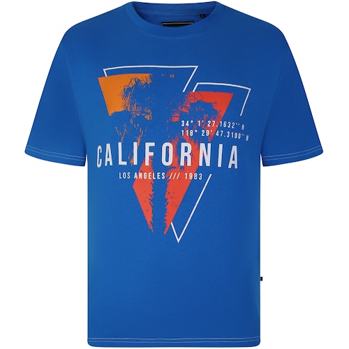 KAM California Print T-Shirt Blue